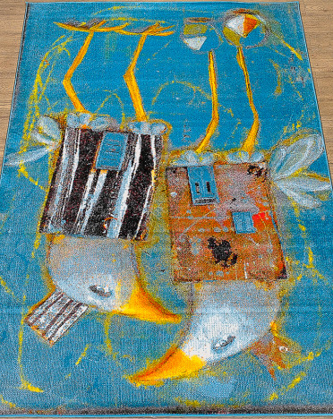 Ковер российский 20746-22088 Фэнси (Фризе, голубой)