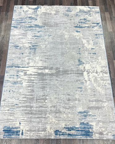 Ковер турецкий D069A Bojnord (Полиэстер, серый, голубой)