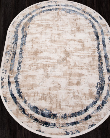 Ковер турецкий SI053T LISSABON (Полиэстер хит-сет, синий, кремовый)