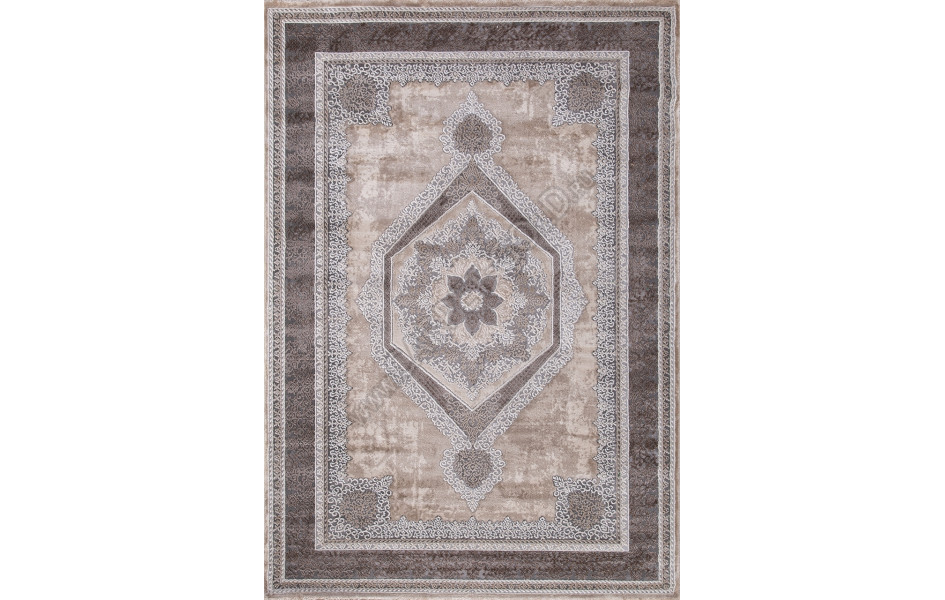 Ковер турецкий прямоугольный 04037C GREY / BROWN - коллекция ARMINA