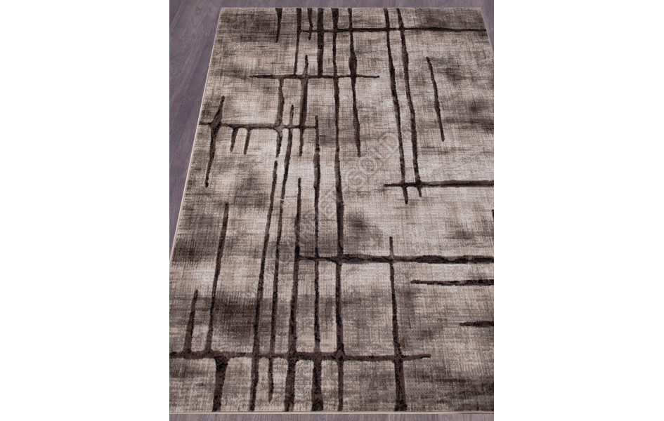 Ковер D717 - BEIGE-BROWN 2 - Прямоугольник - коллекция SIERRA