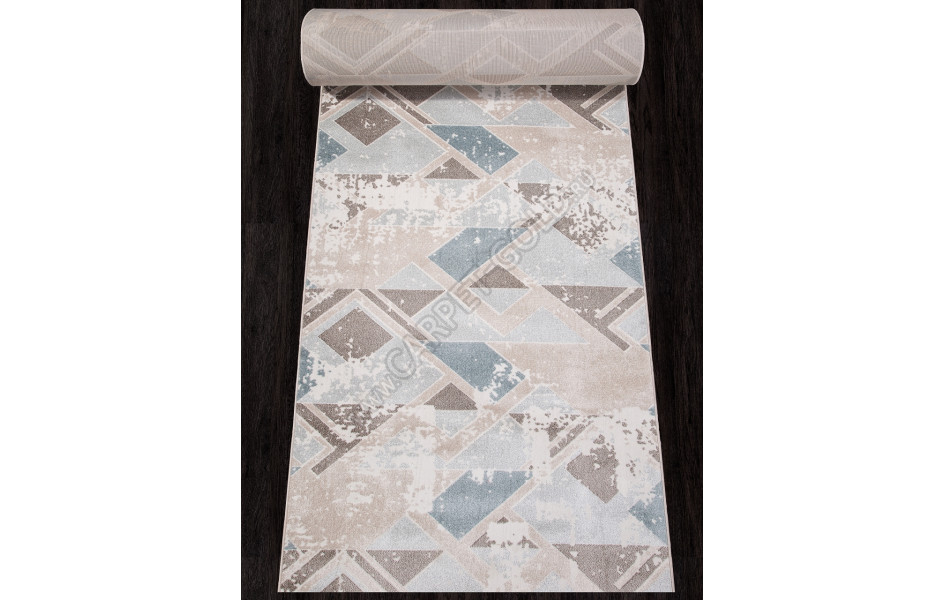 Ковровая дорожка D979 - BEIGE-BLUE - коллекция NATUREL