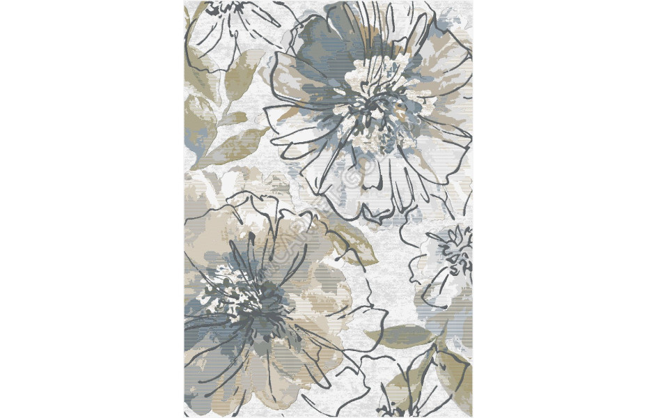 Дизайнерский ковер MAYUMI 85017 6191 с цветами