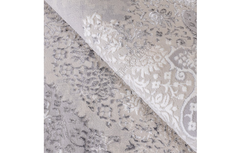 КОВРЫ ДИЗАЙН N887A ЦВЕТ WHITE / GRAY2 Prado