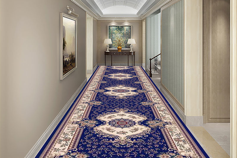 Синяя ковровая дорожка